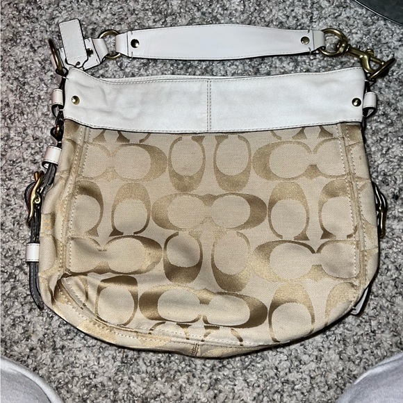 Coach purse tan and white - Picture 2 of 3